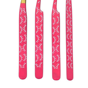 Pinzas de extensión de pestañas personalizadas de acero inoxidable para el cuidado de la belleza OEM/ODM Diseño antideslizante para un uso fácil con puntas de volumen y fibra - Product Image 4