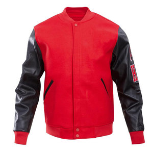 Veste universitaire de baseball en laine à manches en cuir avec logo personnalisé pour hommes veste universitaire d'hiver à la mode à prix de gros - Product Image 5