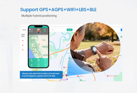 Montre connectée 4G pour la santé et la sécurité des personnes âgées vivant seules, avec suivi du rythme cardiaque, appel d'urgence, positionnement GPS