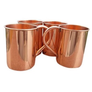 <b>Antique</b> look copper mule mugs with smooth interior finished for <b>safe</b> drinking experience at casual dining or cocktail parties - Product Image 6