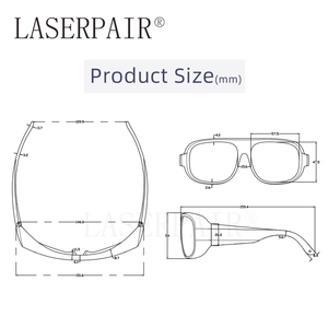 Gafas Protectoras Profesionales para Láser Dental, Certificación OD7+ EN207, 200-460nm 630-670nm 800-1090nm - Product Image 3