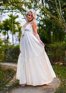 ชุดเดรสยาวสไตล์โบฮีเมียนเซ็กซี่ใหม่สำหรับฤดูร้อน2024ชุดเดรสกับผ้าลูกไม้สีขาวแบบเรียบหรูสำหรับผู้หญิงชุดเดรสโบฮีเมียนสีขาว - Product Image 3