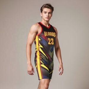 Maillot de basketball respirant en maille grande taille, personnalisable avec logo frontal, sans manches, 100 % polyester, sublimation du nom du joueur, vente chaude - Product Image 2