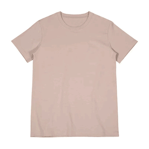 Camiseta Casual de Manga Corta con Cuello Redondo, Oversize, de Felpa 100% Algodón, con Logotipo Frontal Bordado Personalizado, Efecto Desgastado y Decolorado al Sol para Hombre - Product Image 2