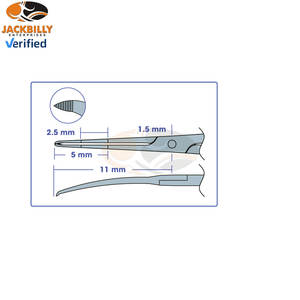 Pinces à capsulorhexis 2,5 mm 5 mm Marquages du manche Acier inoxydable Manuel Certifié MOL Instruments chirurgicaux ophtalmiques pour la cataracte - Product Image 6