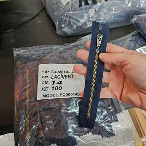 Fermeture éclair métallique moderne à extrémité ouverte, bleu marine, haute ténacité, durable, 560, pour accessoires vestimentaires - Product Image 3