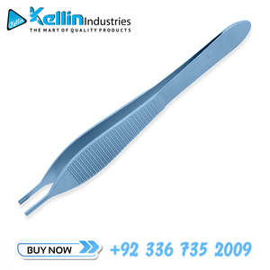 Adson คีมหนีบเนื้อเยื่อสีน้ำตาลไทเทเนียมแบบตรง7x7ด้ามแบนเครื่องมือผ่าตัด sialkot ผู้ผลิต kellinind - Product Image 3