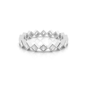 Anillo de diamante de eternidad completa, diseño minimalista de 0,40 quilates, diamantes cultivados en laboratorio para funciones étnicas - Product Image 4