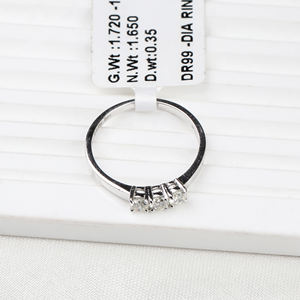 Anillo de cóctel de diseñador de boda de oro blanco de 14K con diamantes naturales preciosos para mayorista de joyería de mujer - Product Image 5