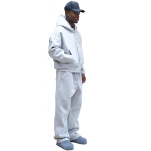 Ensemble de survêtement personnalisé Vêtements de sport à la mode Sweat à capuche deux pièces et joggeurs Tenue d'entraînement fitness décontractée - Product Image 5