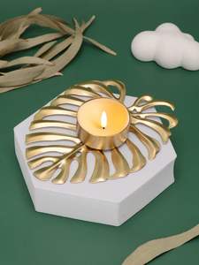 latest Leaf design candle holder Ginkgo tea light holder Candle stand for Diwali Modern candle stand Tea light holder for office - Product Image 4