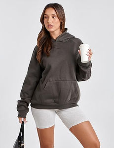 Sudadera con Capucha de Felpa de Algodón 100% de Primera Calidad Personalizada para Mujer 2025, Sudadera Transpirable con Diseño Liso - Product Image 2