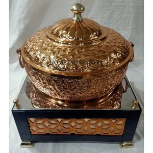 Hermoso aspecto, hermoso diseñador, exclusivo plato de frotamiento de metal de calidad, suministros para hoteles y restaurantes de fabricante indio - Product Image 3