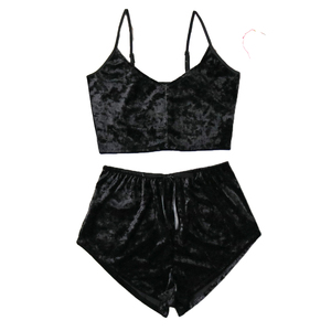 Ensemble de pyjama en dentelle sexy et douce pour femmes, nouvelle arrivée en gros, 100% soie, confortable, ensemble de vêtements de nuit 2 pièces, imprimé floral - Product Image 1