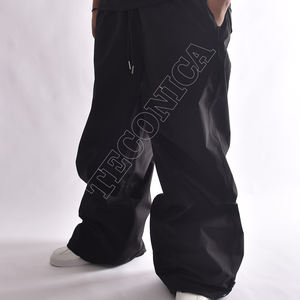 OEM Unisex Black Waterproof Snow <b>Pants</b> with Drawstring Waist Warm Fleece Lining and Waterproof Protection for Winter Use - Product Image 3