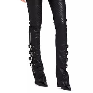 High-Quality Women's Leather <b>Pants</b> with Zippers - Stylish, Comfortable, and Durable for Fashionable and Everyday Wear - Product Image 6