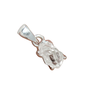 Colgante de diamante Herkimer de plata de ley 925, hermosa joyería hecha a mano con ajuste de bisel, incrustaciones de piedras preciosas naturales de plata maciza - Product Image 1
