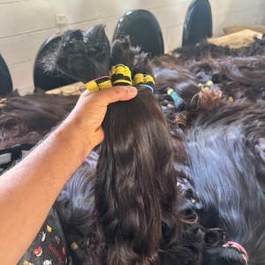 ผมแท้บราซิล Remy 100% สำหรับทำวิกผม แบบหางม้าสีน้ำตาลธรรมชาติ ลอนธรรมชาติ ขนาด 16 ถึง 38 นิ้ว - Product Image 1