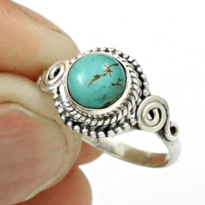 Design moderne meilleure qualité 925 argent Sterling naturel Turquoise pierre précieuse forme ovale bague cadeau de noël bijoux faits à la main - Product Image 5