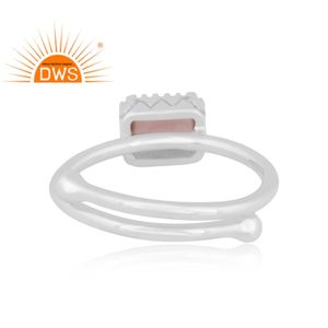 Anillo apilable de piedras preciosas de luna de Chocolate Natural de plata de ley fina superventas, fabricante de joyería personalizada - Product Image 4