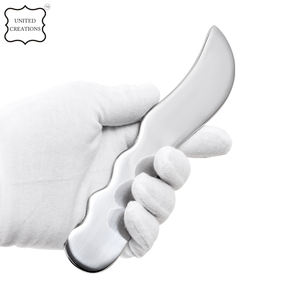 Gua Sha Outils Métal Fascial Couteau Grattage Masseur Corps En Acier Inoxydable Gua Sha Logo Personnalisé De Poche Gua Sha - Product Image 2