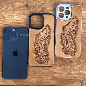 ใหม่Handmadeสไตล์Toolledหนังเคสโทรศัพท์ส่วนบุคคลVINTAGE LUXURYคุณภาพสูงToolledดอกไม้สําหรับIPhone 15 PRO MAX - Product Image 3