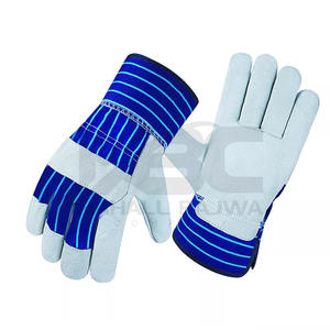 Guantes DE SEGURIDAD antideslizantes de fabricante Guantes de trabajo de cuero dividido con palma reforzada - Product Image 6