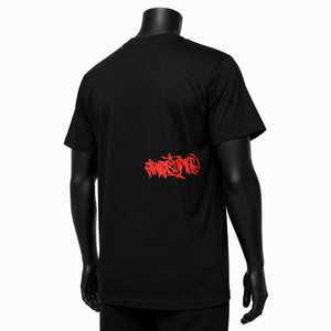 เสื้อยืดโอเวอร์ไซส์ลายกราฟิกสำหรับผู้ชาย เสื้อผ้าสตรีทแวร์ฮิปฮอปผ้าฝ้าย เสื้อยืดแฟชั่นลำลองสีดำ - Product Image 5