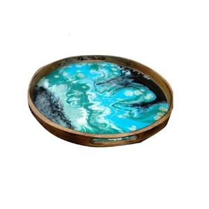 ถาดเสิร์ฟชากาแฟทรงกลมถาดเสิร์ฟอาหารดีไซน์ทันสมัยสำหรับบริการจัดเลี้ยงในห้องครัว - Product Image 3