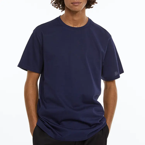 Camisetas de algodón 100% de alta calidad para hombre, camisetas de 240gsm con logotipo personalizado, camiseta sólida ajustada en blanco, camisetas de cuello redondo ajustadas normales para hombre - Product Image 1