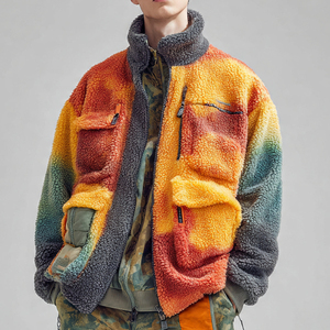 Vestes en polaire sherpa pour hommes, demi-zip, polaire polaire, haut de gamme, vêtements de mode pour hommes, vestes en polaire sherpa pour hommes - Product Image 5