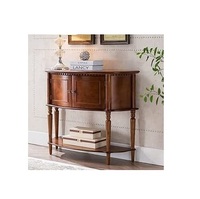 Table console en bois de ferme élégante pour intérieurs rustiques et maisons modernes avec des options de rangement et de décoration vintage