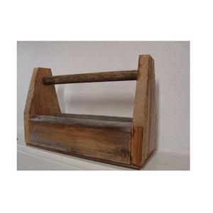 Handmade rustic <b>wooden</b> <b>caddy</b> with compartments kitchen organizer for cutlery napkin condiment spice and tabletop decor - Product Image 2