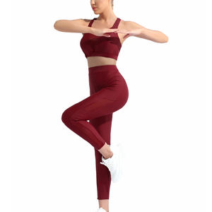 Ensembles de sport pour femmes 2 pièces Soutien-gorge sans couture Leggings taille haute avec effet push-up Tenues de yoga pour la salle de sport - Product Image 4