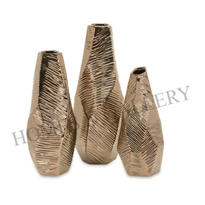 New Arrival Antique Modern Design Golden Metal Iron <b>Flower</b> Vase & Pots Amazing Low Price for Garden Use in India - Product Image 1