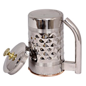 เหยือกเหล็กดีไซน์ทันสมัย ตกแต่งด้วยทองแดงรูปทรงเพชร เหมาะสำหรับเป็นของขวัญ - Product Image 6