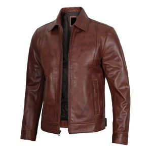 แจ็กเก็ตหนังสำหรับผู้ชายเสื้อแจ็คเก็ตหนังแขนยาวสำหรับฤดูหนาวดีไซน์ล่าสุด - Product Image 1