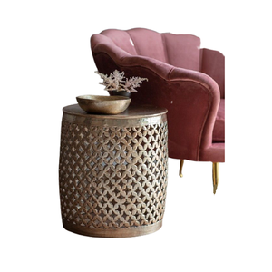 Table d'appoint de forme ronde au design classique Table basse à thé en métal de qualité supérieure pour la décoration intérieure et l'intérieur - Product Image 1