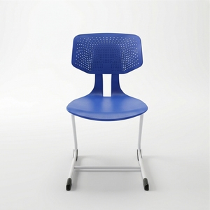 Silla Escolar de Plástico con Estructura Metálica, Respaldo Sólido, Altura Ajustable, Patas Tipo Sable, Estilo Minimalista, Apilable, para Niños - Product Image 5