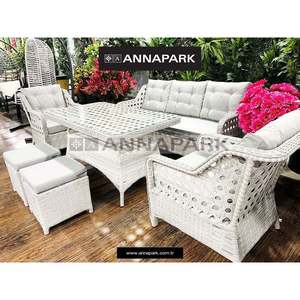 Annapark เฟอร์นิเจอร์กลางแจ้งที่ทันสมัยกรอบโลหะอลูมิเนียมสวนพาลาซโซระเบียงกลุ่มที่นั่งสำหรับโรงแรมและสวน - Product Image 4