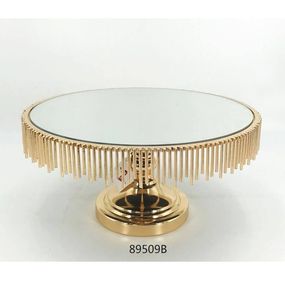 Soporte de pastel de hierro redondo de metal de gran tamaño moderno y plato para hoteles y restaurantes - Product Image 1