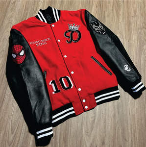 Chaqueta universitaria de manga de cuero, proveedor de chaqueta universitaria Letterman Varsity, fabricante de chaquetas universitarias - Product Image 3