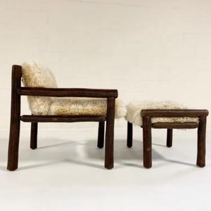 Fauteuil lounge en peau de mouton tuftée, <span class=keywords><strong>prix</strong></span> d'usine, coussins en peau de mouton faits à la main sur mesure pour usage hôtelier - Product Image 6