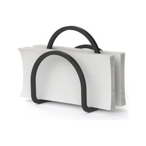 Unique design metal napkin holder with stylish contemporary appeal for high end dining <b>establishments</b> and home decor - Product Image 2