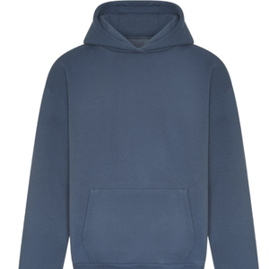 Nouveau sweat à capuche uni bleu pour hommes et femmes unisexe coton polaire doux pull à capuche nouvelle qualité Logo personnalisé OEM hiver Streetwear - Product Image 6