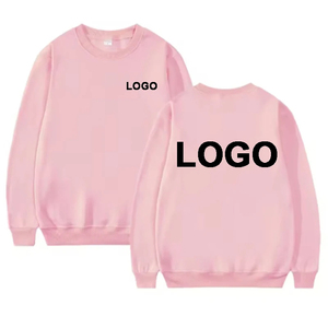 Sweats à capuche imprimés avec logo personnalisé de haute qualité motif solide brodé col rond hiver sweats doublés en polaire 100% coton - Product Image 6