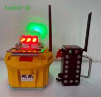 Éclairage d'aéroport portable pour seuil de piste et feux d'extrémité, LED vert et rouge, alimenté par batterie