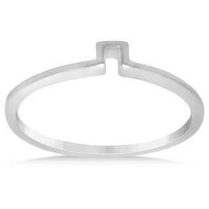 Anillo de Compromiso de Oro Blanco de 14k con Diamante de 1.00ct, Anillos de Diamantes con Engaste Invisible - Product Image 6