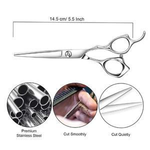 AL07กรรไกรตัดผมมืออาชีพอุปกรณ์ตัดผมพร้อมใบมีดสแตนเลสปลายแหลมสำหรับใช้ในร้านเสริมสวย - Product Image 2