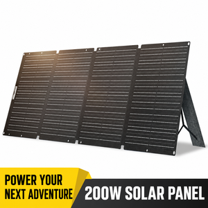 Panel Solar Plegable Negro de 200W, Cargador Monocristalino Portátil para Acampar al Aire Libre - Product Image 1